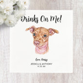 Serviette En Papier Chien Mariage Cocktail serviettes