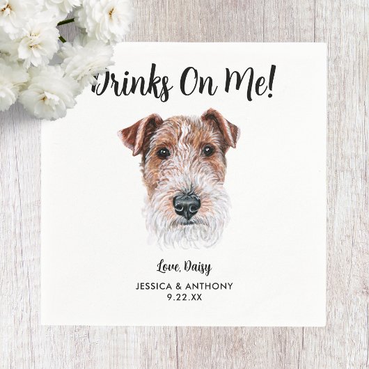 Serviette En Papier Chien Mariage Cocktail serviettes