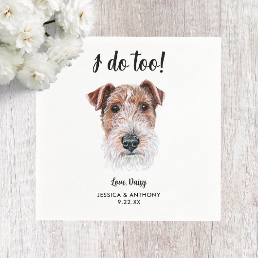 Serviette En Papier Chien Mariage Cocktail serviettes