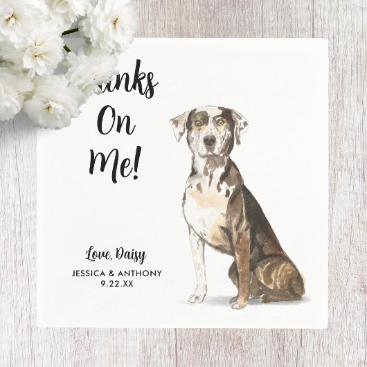 Serviette En Papier Chien Mariage Cocktail serviettes