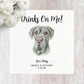 Serviette En Papier Chien Mariage Cocktail serviettes