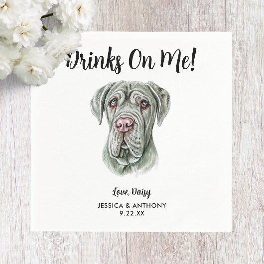 Serviette En Papier Chien Mariage Cocktail serviettes