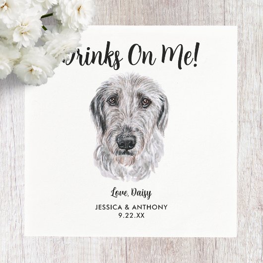 Serviette En Papier Chien Mariage Cocktail serviettes