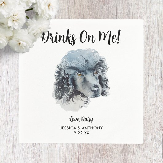 Serviette En Papier Chien Mariage Cocktail serviettes