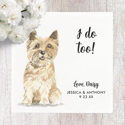 Serviette En Papier Chien Mariage Cocktail serviettes