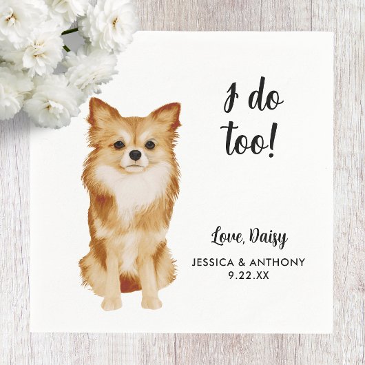 Serviette En Papier Chien Mariage Cocktail serviettes