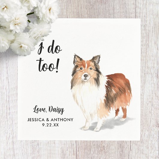 Serviette En Papier Chien Mariage Cocktail serviettes