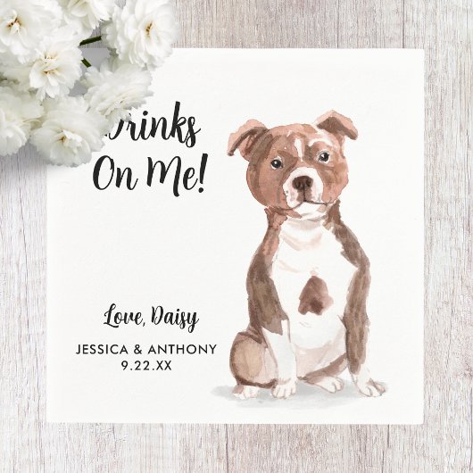 Serviette En Papier Chien Mariage Cocktail serviettes