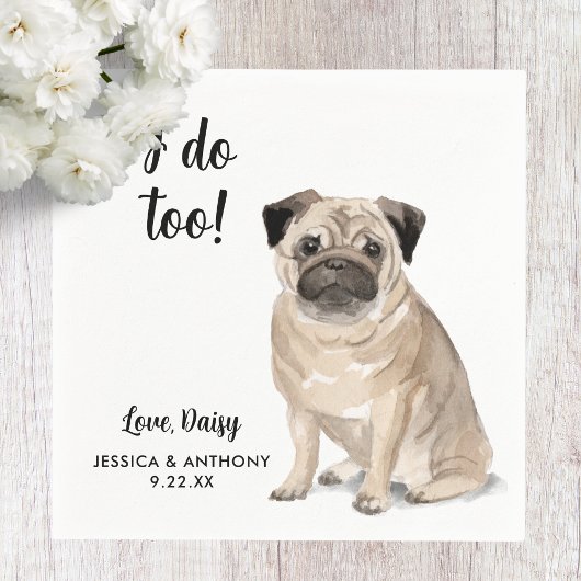Serviette En Papier Chien Mariage Cocktail serviettes