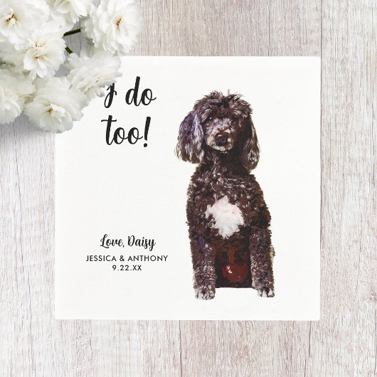 Serviette En Papier Chien Mariage Cocktail serviettes