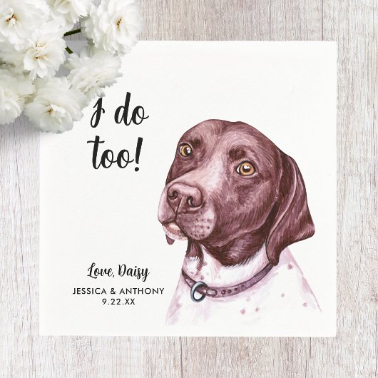 Serviette En Papier Chien Mariage Cocktail serviettes