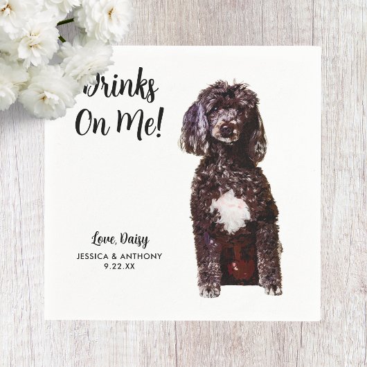 Serviette En Papier Chien Mariage Cocktail serviettes