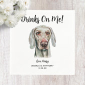 Serviette En Papier Chien Mariage Cocktail serviettes