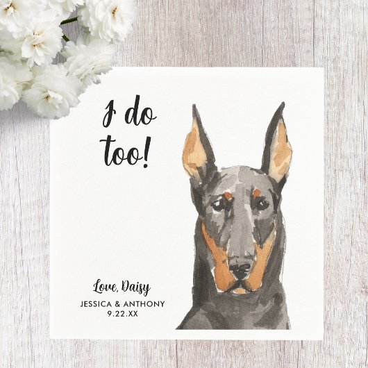 Serviette En Papier Chien Mariage Cocktail serviettes