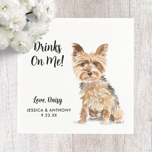 Serviette En Papier Chien Mariage Cocktail serviettes