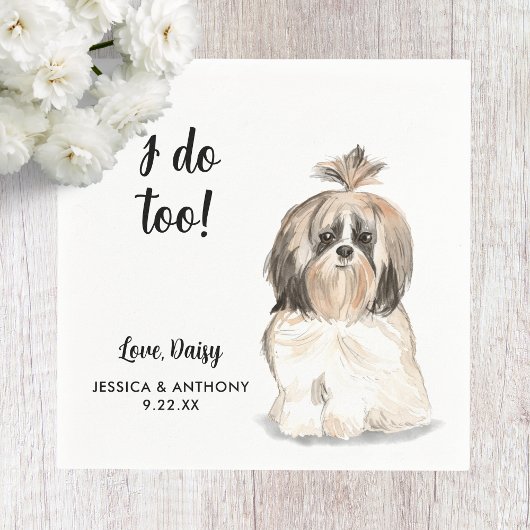 Serviette En Papier Chien Mariage Cocktail serviettes