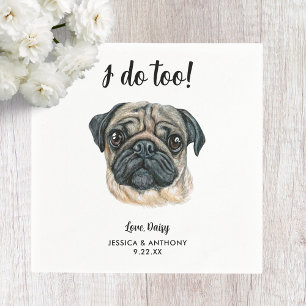 Serviette En Papier Chien Mariage Cocktail serviettes