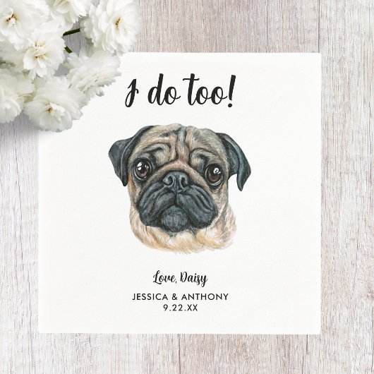 Serviette En Papier Chien Mariage Cocktail serviettes