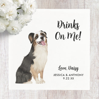 Serviette En Papier Chien Mariage Cocktail serviettes