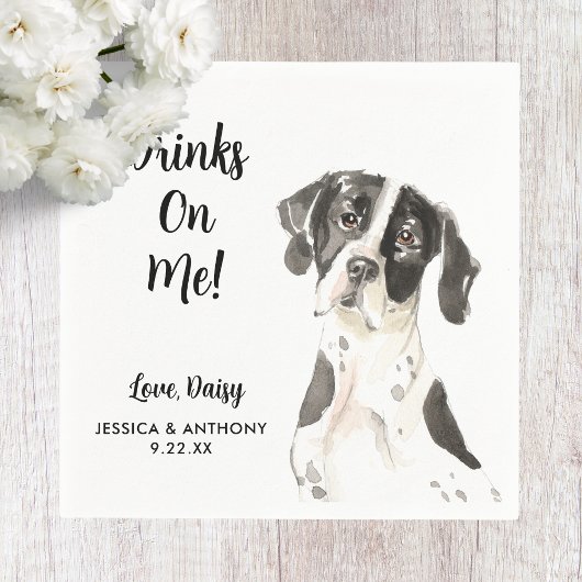 Serviette En Papier Chien Mariage Cocktail serviettes