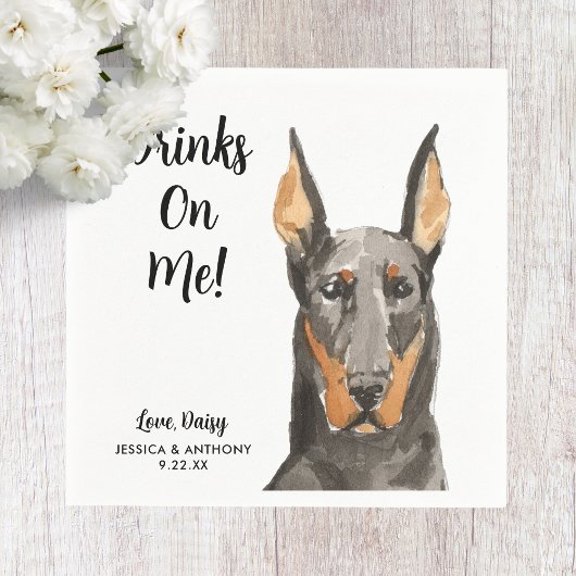 Serviette En Papier Chien Mariage Cocktail serviettes