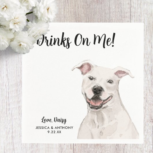 Serviette En Papier Chien Mariage Cocktail serviettes