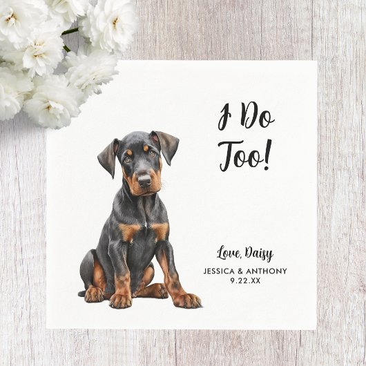 Serviette En Papier Chien Mariage Cocktail serviettes