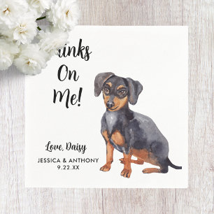 Serviette En Papier Chien Mariage Cocktail serviettes