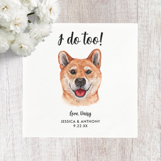 Serviette En Papier Chien Mariage Cocktail serviettes