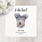 Serviette En Papier Chien Mariage Cocktail serviettes
