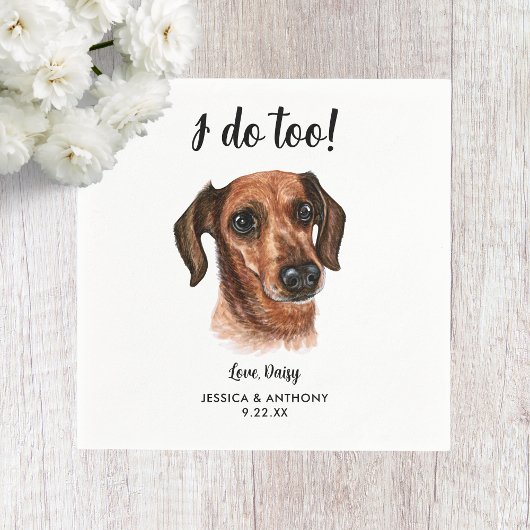 Serviette En Papier Chien Mariage Cocktail serviettes