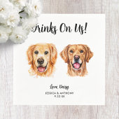 Serviette En Papier Chien Mariage Cocktail serviettes