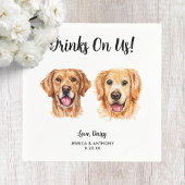 Serviette En Papier Chien Mariage Cocktail serviettes