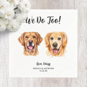 Serviette En Papier Chien Mariage Cocktail serviettes