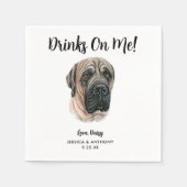 Serviette En Papier Chien Mariage Cocktail serviettes (Devant)