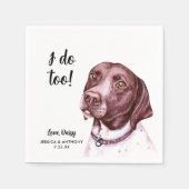 Serviette En Papier Chien Mariage Cocktail serviettes (Devant)