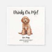Serviette En Papier Chien Mariage Cocktail serviettes (Devant)