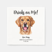 Serviette En Papier Chien Mariage Cocktail serviettes (Devant)