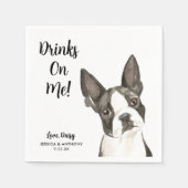 Serviette En Papier Chien Mariage Cocktail serviettes (Devant)