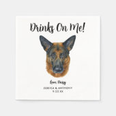 Serviette En Papier Chien Mariage Cocktail serviettes (Devant)