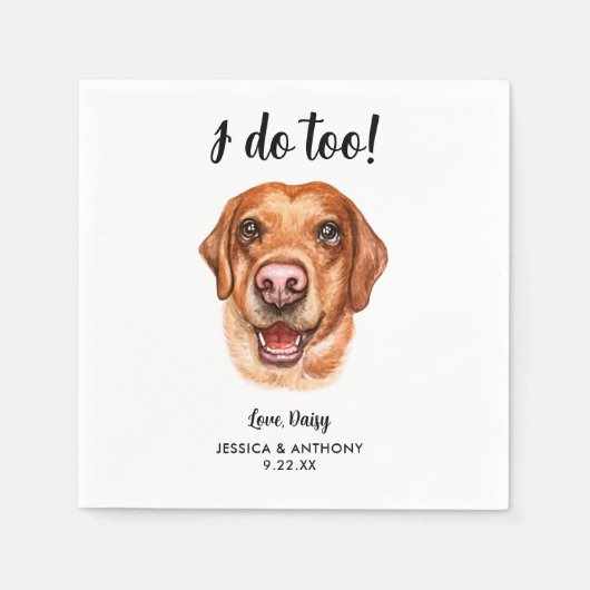 Serviette En Papier Chien Mariage Cocktail serviettes (Devant)