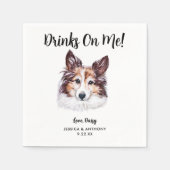 Serviette En Papier Chien Mariage Cocktail serviettes (Devant)
