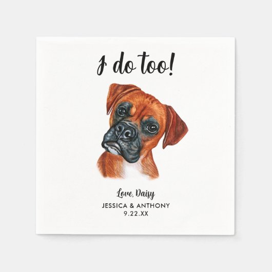 Serviette En Papier Chien Mariage Cocktail serviettes (Devant)