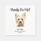 Serviette En Papier Chien Mariage Cocktail serviettes (Devant)