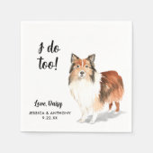 Serviette En Papier Chien Mariage Cocktail serviettes (Devant)
