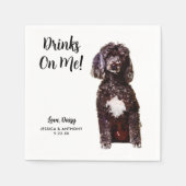 Serviette En Papier Chien Mariage Cocktail serviettes (Devant)