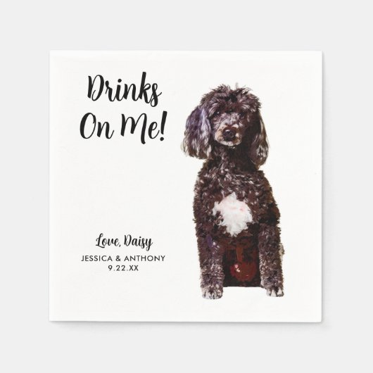 Serviette En Papier Chien Mariage Cocktail serviettes (Devant)