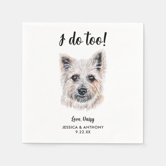 Serviette En Papier Chien Mariage Cocktail serviettes (Devant)