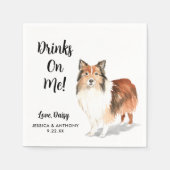 Serviette En Papier Chien Mariage Cocktail serviettes (Devant)