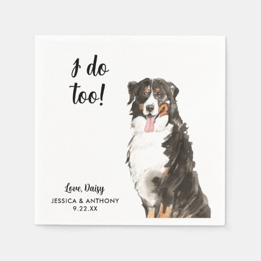 Serviette En Papier Chien Mariage Cocktail serviettes (Devant)